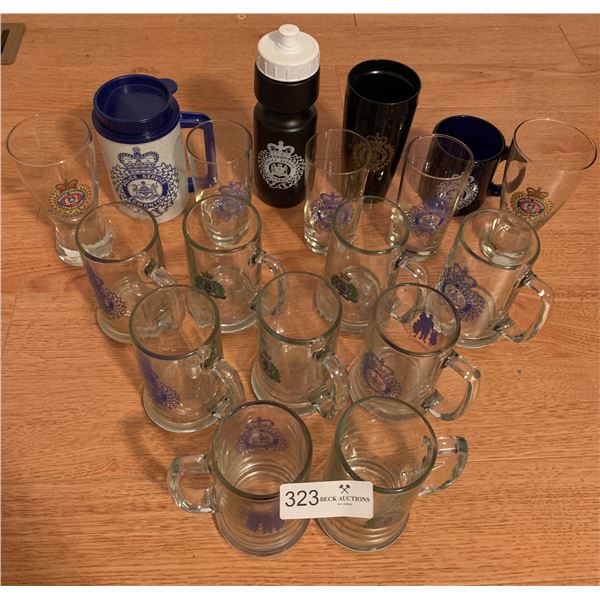 Assortment of Edmonton Police Service Glassware