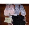 Image 1 : 3 x Pairs of Women's Fuzzy Slippers (Size 7-8)