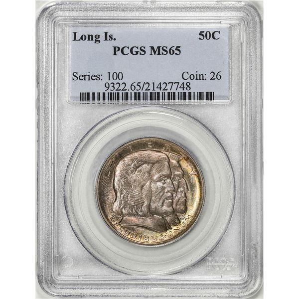 1936 Long Island Tercentenary Commemorative Half Dollar Coin PCGS MS65
