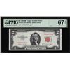 Image 1 : 1953B $2 Legal Tender Note Fr.1511 PMG Superb Gem Uncirculated 67EPQ