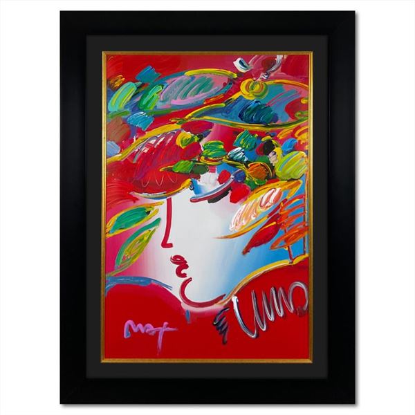 Peter Max "Blushing Beauty" Original Mixed Media on Paper