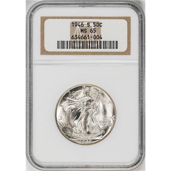 1946-S Walking Liberty Half Dollar Coin NGC MS65