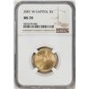 Image 1 : 2001-W $5 Capitol Visitor Center Commemorative Gold Coin NGC MS70