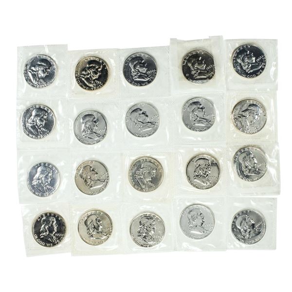 Roll of (20) Proof Mixed Date 1959-1963 Franklin Half Dollar Coins