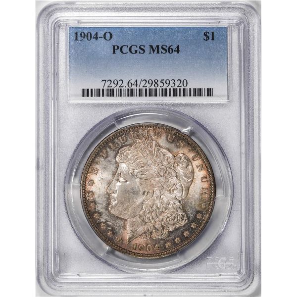 1904-O $1 Morgan Silver Dollar Coin PCGS MS64 Nice Toning