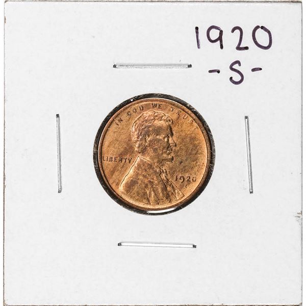 1920-S Lincoln Wheat Cent Coin