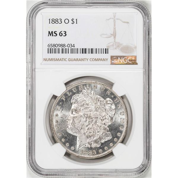 1883-O $1 Morgan Silver Dollar Coin NGC MS63