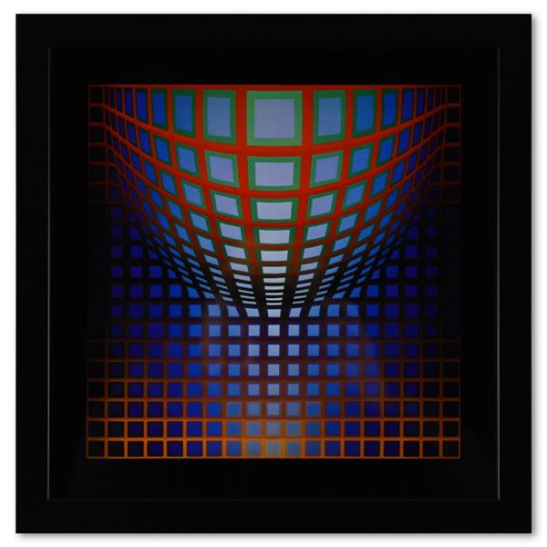 Victor Vasarely "Kezdi - Vega La Serie Structures Universelles Du Damier" Mixed Media
