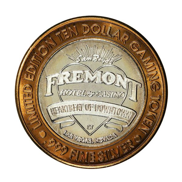 .999 Fine Silver Sam Boyd's Fremont Las Vegas, NV $10 Limited Edition Gaming Token