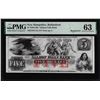 Image 1 : 1850s-60s $5 Salmon Falls Bank Obsolete Note NH310G14a PMG Choice Uncirculated 63