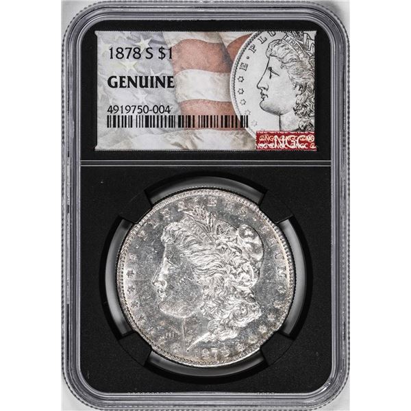 1878-S $1 Morgan Silver Dollar Coin NGC Genuine