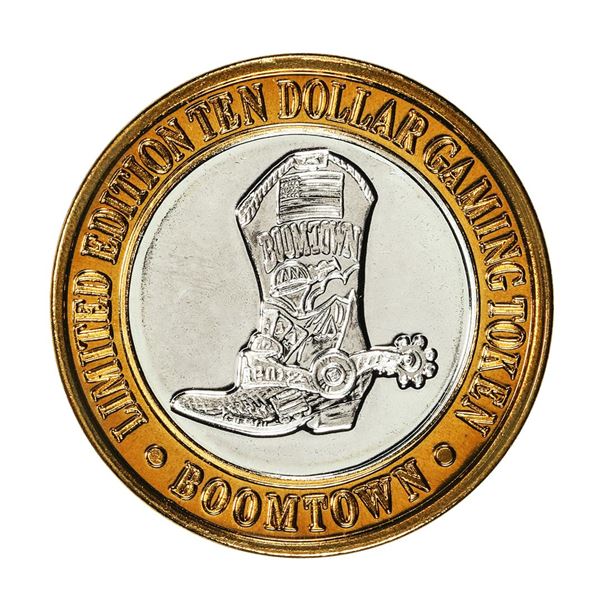 .999 Silver Boomtown Reno, NV $10 Casino Gaming Token Limited Edition