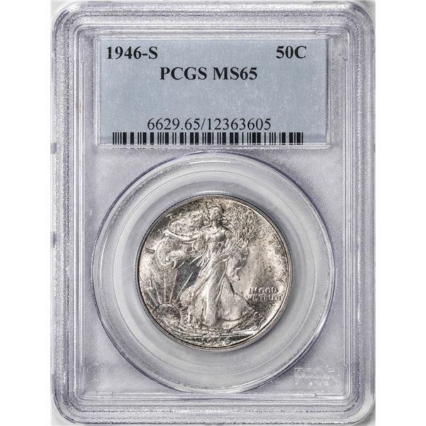 1946-S Walking Liberty Half Dollar Coin PCGS MS65