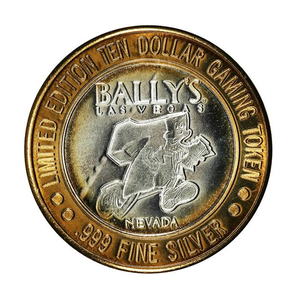 .999 Silver Ballys Las Vegas, Nevada $10 Casino Limited Edition Gaming Token