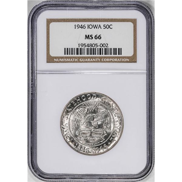 1946 Iowa Commemorative Half Dollar Coin NGC MS66