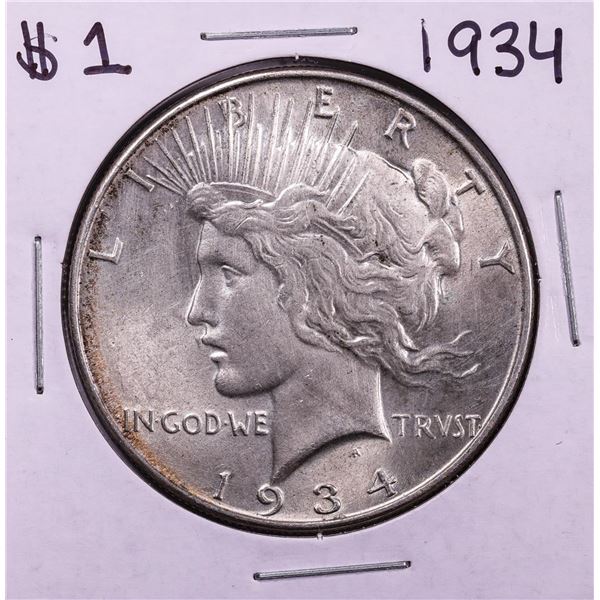 1934 $1 Peace Silver Dollar Coin