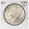 Image 1 : 1934-D $1 Peace Silver Dollar Coin