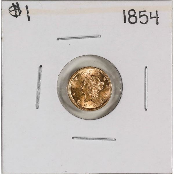 1854 $1 Type 1 Liberty Head Gold Dollar Coin
