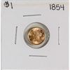 Image 1 : 1854 $1 Type 1 Liberty Head Gold Dollar Coin