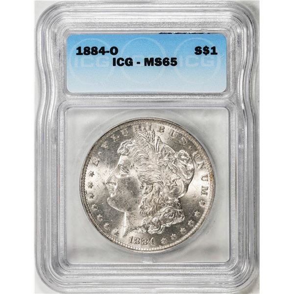 1884-O $1 Morgan Silver Dollar Coin ICG MS65