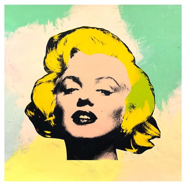 Steve Kaufman (1960-2010) "Marilyn" Original Mixed Media on Canvas