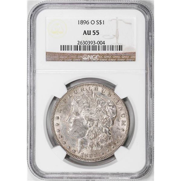 1896-O $1 Morgan Silver Dollar Coin NGC AU55