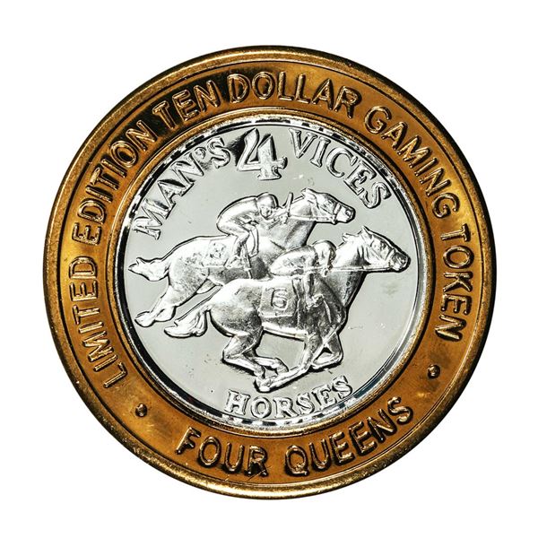 .999 Fine Silver Four Queens Las Vegas, NV $10 Limited Edition Gaming Token