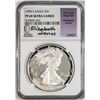 1990-S $1 Proof American Silver Eagle Coin NGC PF69 Ultra Cameo E. Jones Signature