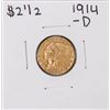 1914-D $2 1/2 Indian Head Quarter Eagle Gold Coin