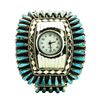 Image 1 : Tommy Lowe Navajo .925 Sterling Silver & Turquoise Cuff Watch Bracelet