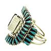 Image 4 : Tommy Lowe Navajo .925 Sterling Silver & Turquoise Cuff Watch Bracelet