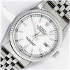 Rolex Men's Stainless Steel White Index Datejust Watch