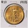 1908 No Motto $20 St. Gaudens Double Eagle Gold Coin