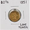 1851 $2 1/2 Liberty Head Quarter Eagle Gold Love Token Coin - AFK