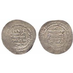 ISLAMIC COINS, Abbasid. al-Muqtadir, Dirham, Harran 317h, 3.60g.  Edge weakness, good fine