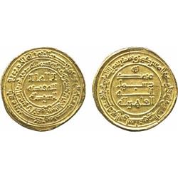 ISLAMIC COINS, Abbasid. al-Qahir (320-322h), without name of heir, Gold Dinar, al-Ahwaz 32