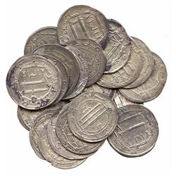 ISLAMIC COINS, Abbasid. Dirhams (21), al-Amin, Madinat al-Salam 195h (2), 196h; with heir 