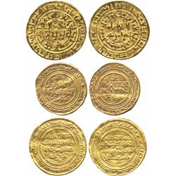 ISLAMIC COINS, Fatimid. al-Hakim, Gold Dinars (3), Misr 400h, 4.19g, 404h, 4.06g, 411h, 4.
