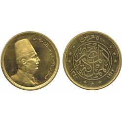 ISLAMIC COINS, Egypt. Fu’ad I (1917-1936), Gold 500-Piastres, 1922 (1340h), 37.19g (KM 342