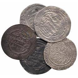 ISLAMIC COINS, Buwayhid. Dirhams (5)  Aydhaj 342h, Jannaba 340h, Siraf 347h, Hamadan 347h,