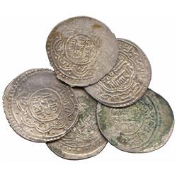 ISLAMIC COINS, Afrasiyabid. Anonymous, 6-Dirhams (5), Sari, 759h (2), date unclear (3), in