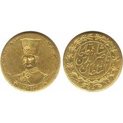 ISLAMIC COINS, Qajar. Nasir al-din Shah (1264-1313h), Gold 2-Tomans, Tehran 1297h (F 60; K