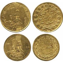 ISLAMIC COINS, Qajar. Muzaffar al-din Shah (1313-1324h), Gold Toman, Tehran 1318h (F 70; K