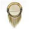 Image 4 : Antique Victorian Large Etruscan 14k Gold Twisted Wire Fringe Dangle Brooch Pin