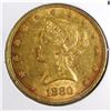 1880 $ 10 Gold Liberty Eagle