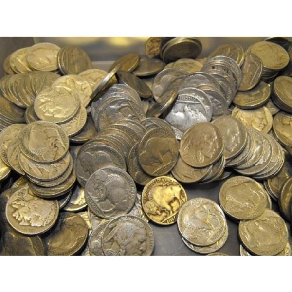 Lot of 500 Buffalo / Indian Head Nickels- RD
