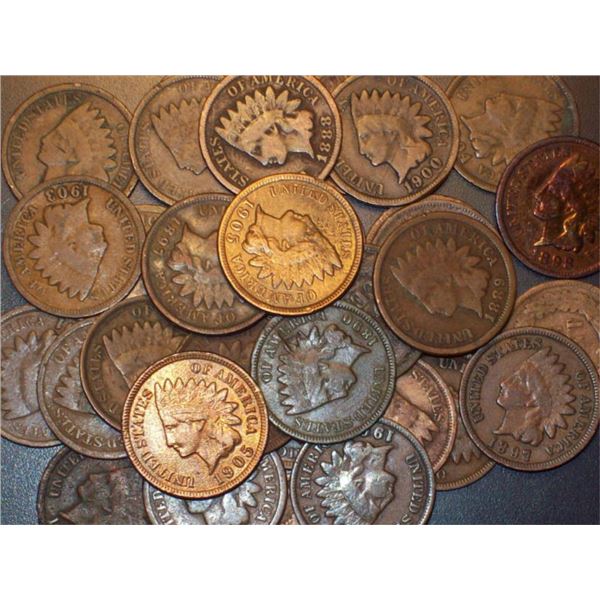 Indian Head Cent Lot (100) Circulated