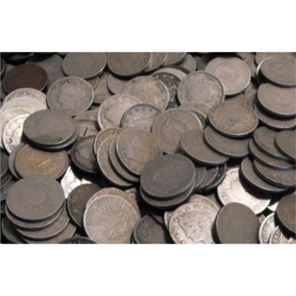 Lot of (100) V Nickels - ag-vg