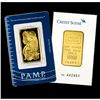 1 oz. Pamp or Credit Suisse Gold Ingot Pure