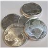 Image 1 : Lot of (5) 1 oz Silver Buffalo Design Rounds